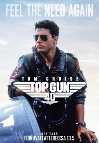 Top Gun 40-vuotisjuhlajulkaisu juliste